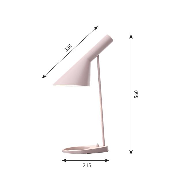 Louis Poulsen Aj Table Lamp, Pale Rose