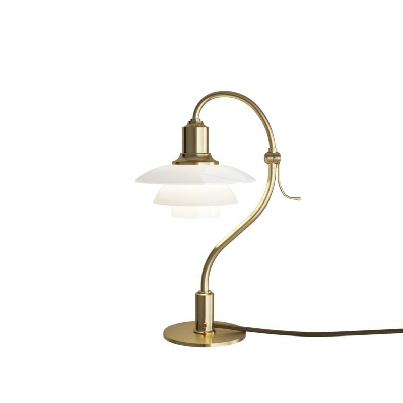 Louis Poulsen ph 2/2 Spørgeskemaet Table Lamp, messing/Opal Glass blankt