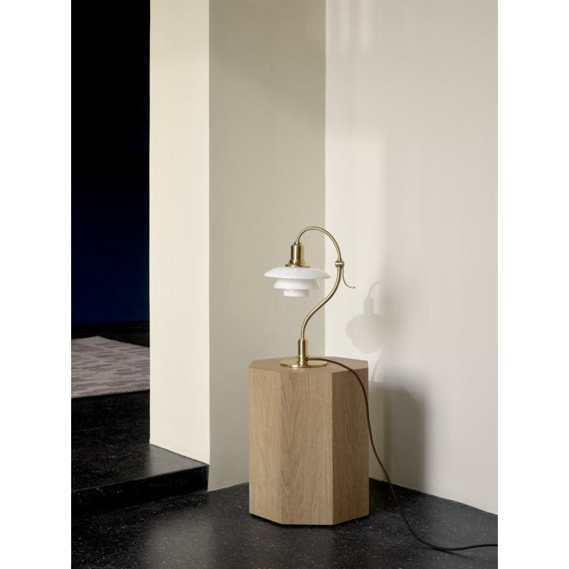 Louis Poulsen ph 2/2 Spørgeskemaet Table Lamp, messing/Opal Glass blankt