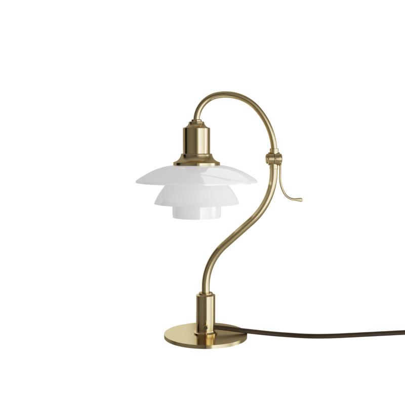 Louis Poulsen ph 2/2 Spørgeskemaet Table Lamp, messing/Opal Glass blankt