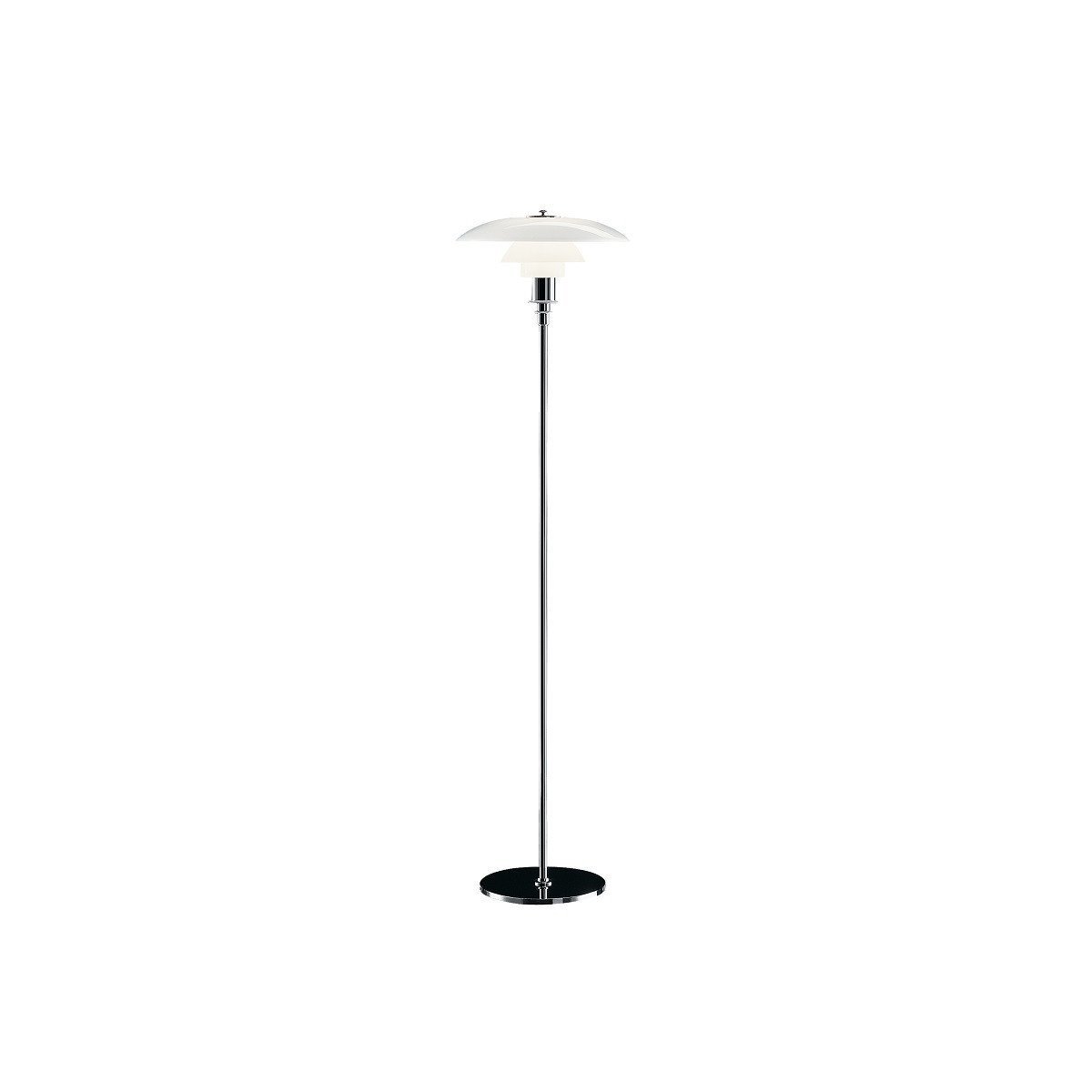 Louis Poulsen PH 31/2 21/2 lampadaire haut brillant chromé plaqué