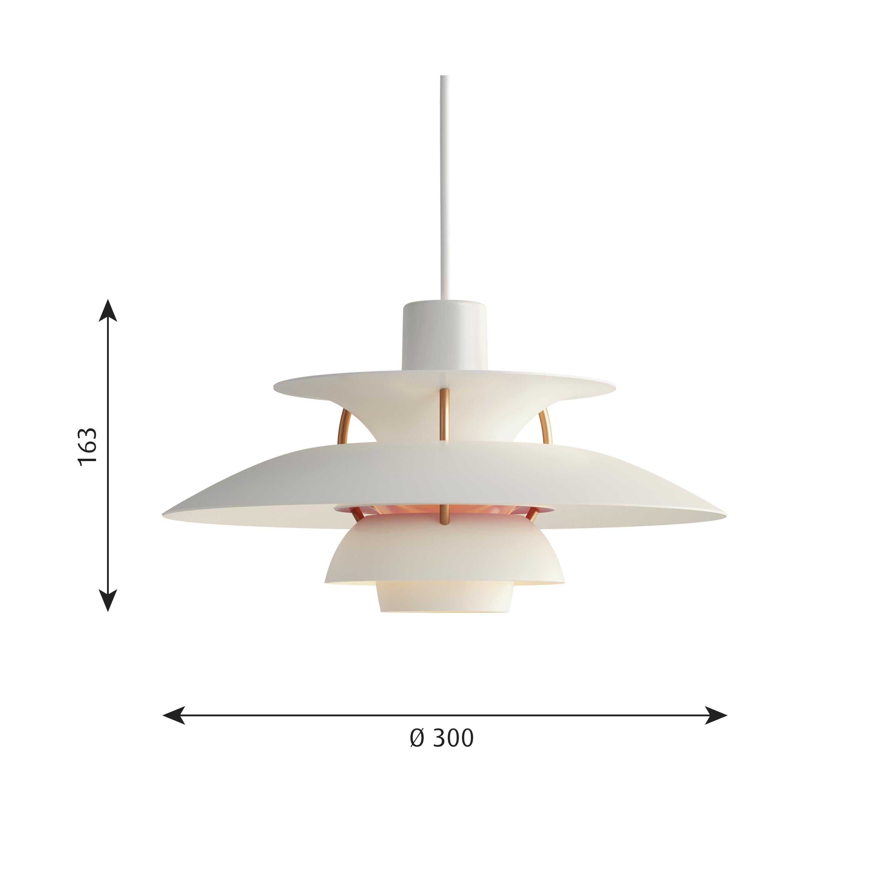 Louis Poulsen Ph 5 Mini Pendant, Modern White