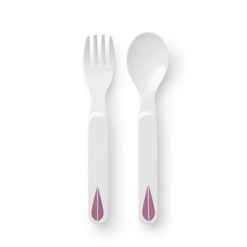 Lucie Kaas Arne Clausen Lotus Kids Spoon And Fork, Pink