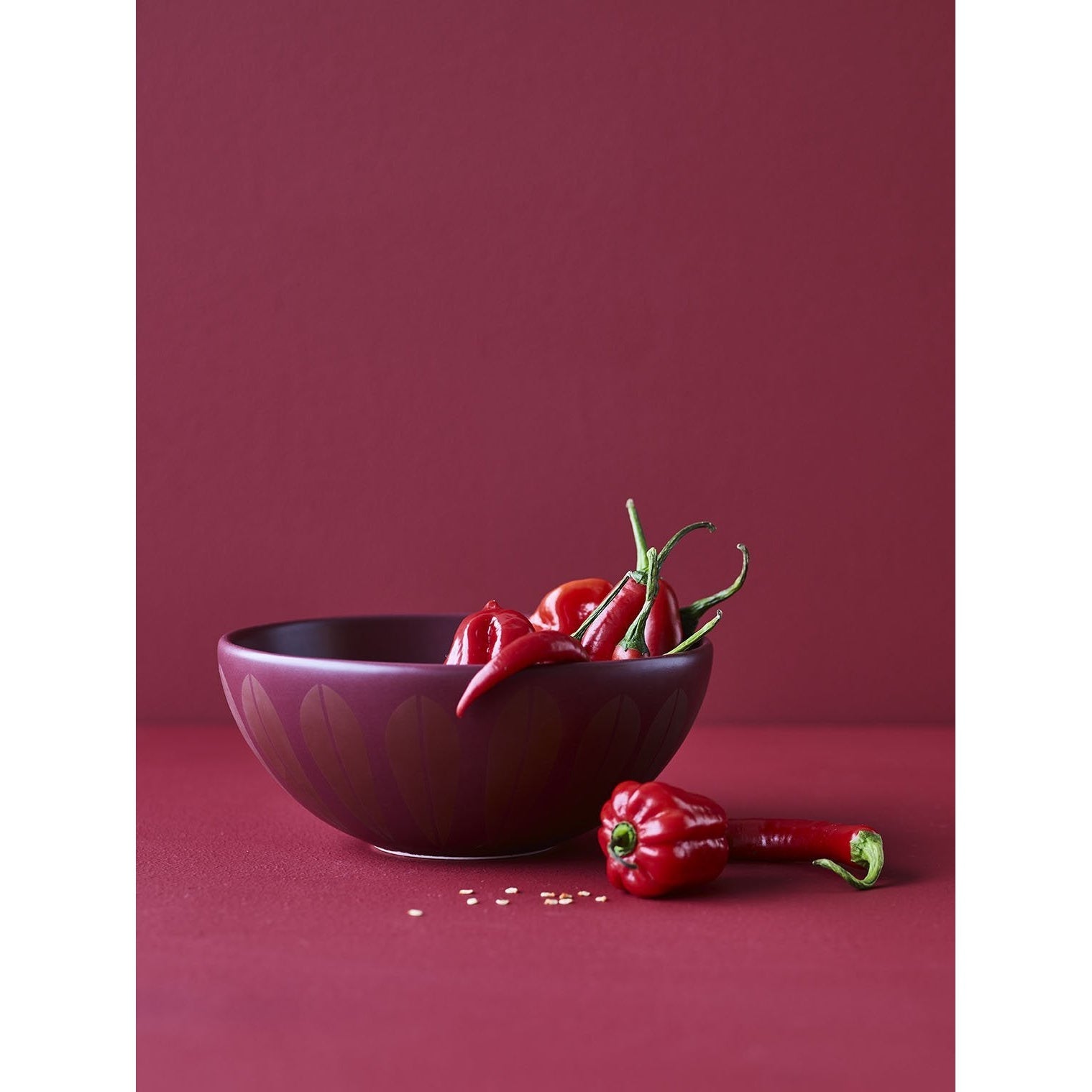 Lucie Kaas Arne Clausen Bowl Red escuro, 24 cm