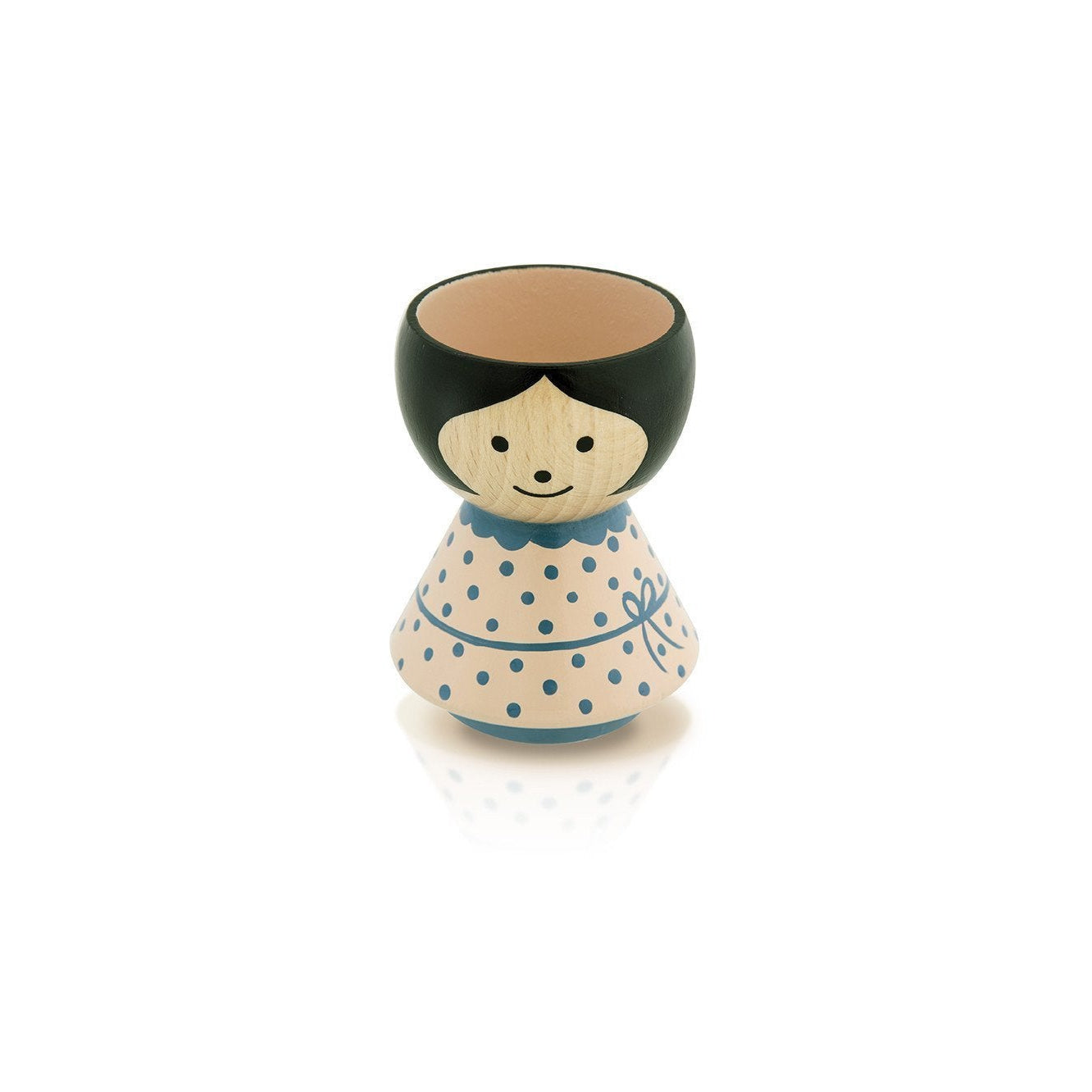 Lucie Kaas Bordfolk Egg Cup Girl, Pink/Blau