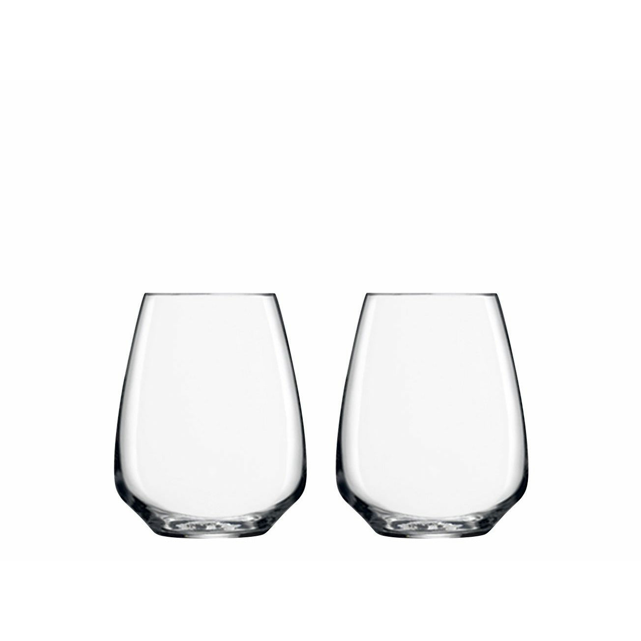 Luigi Borlioli Atelier en verre d'eau / verre à vin blanc, 2 morceaux