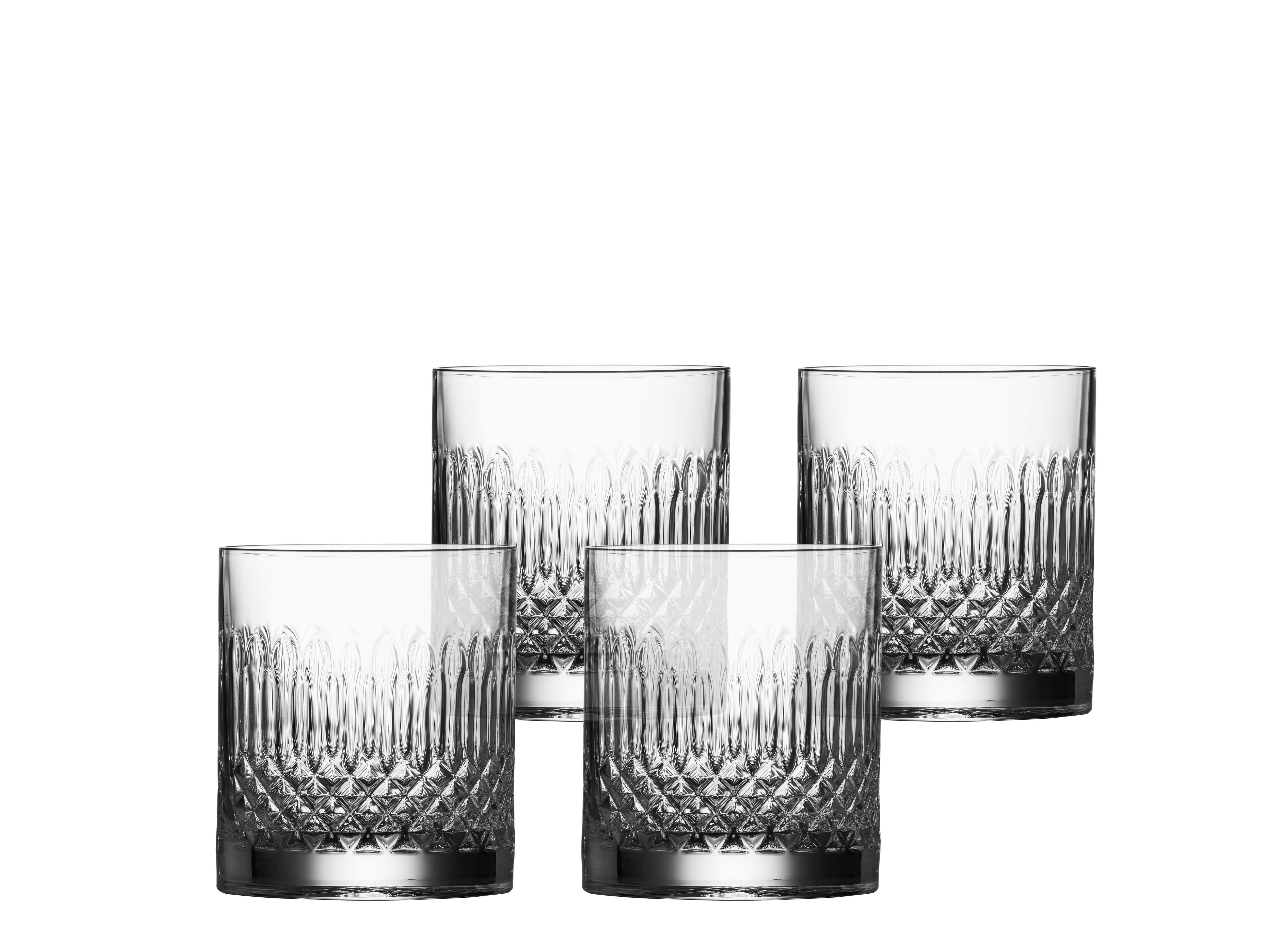 Luigi Borolioli Diamante en verre d'eau / verre de whisky, ensemble de 4