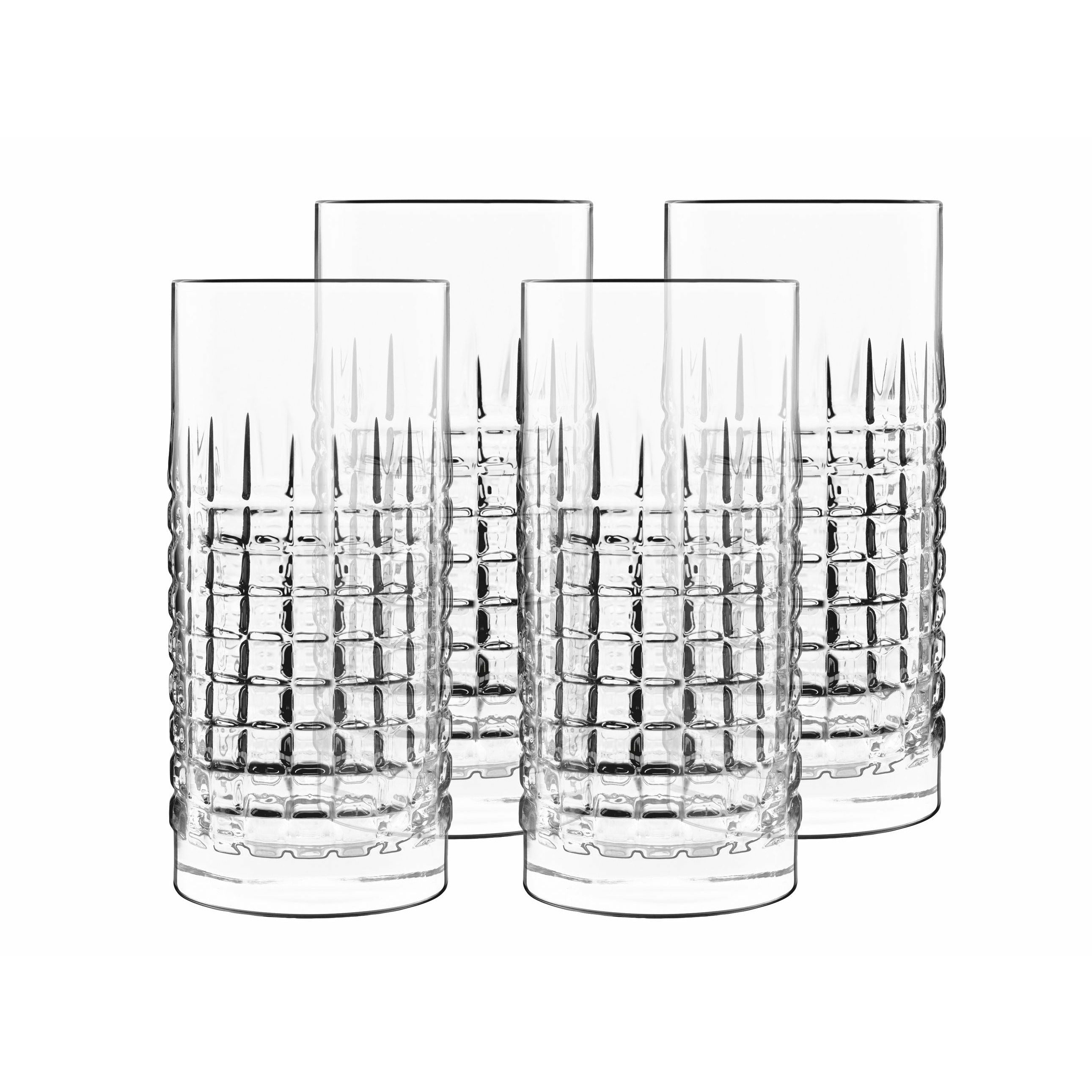 Luigi Bormioli Mixology Charme Beer Glass/Long Drink Glass, Set Of 4