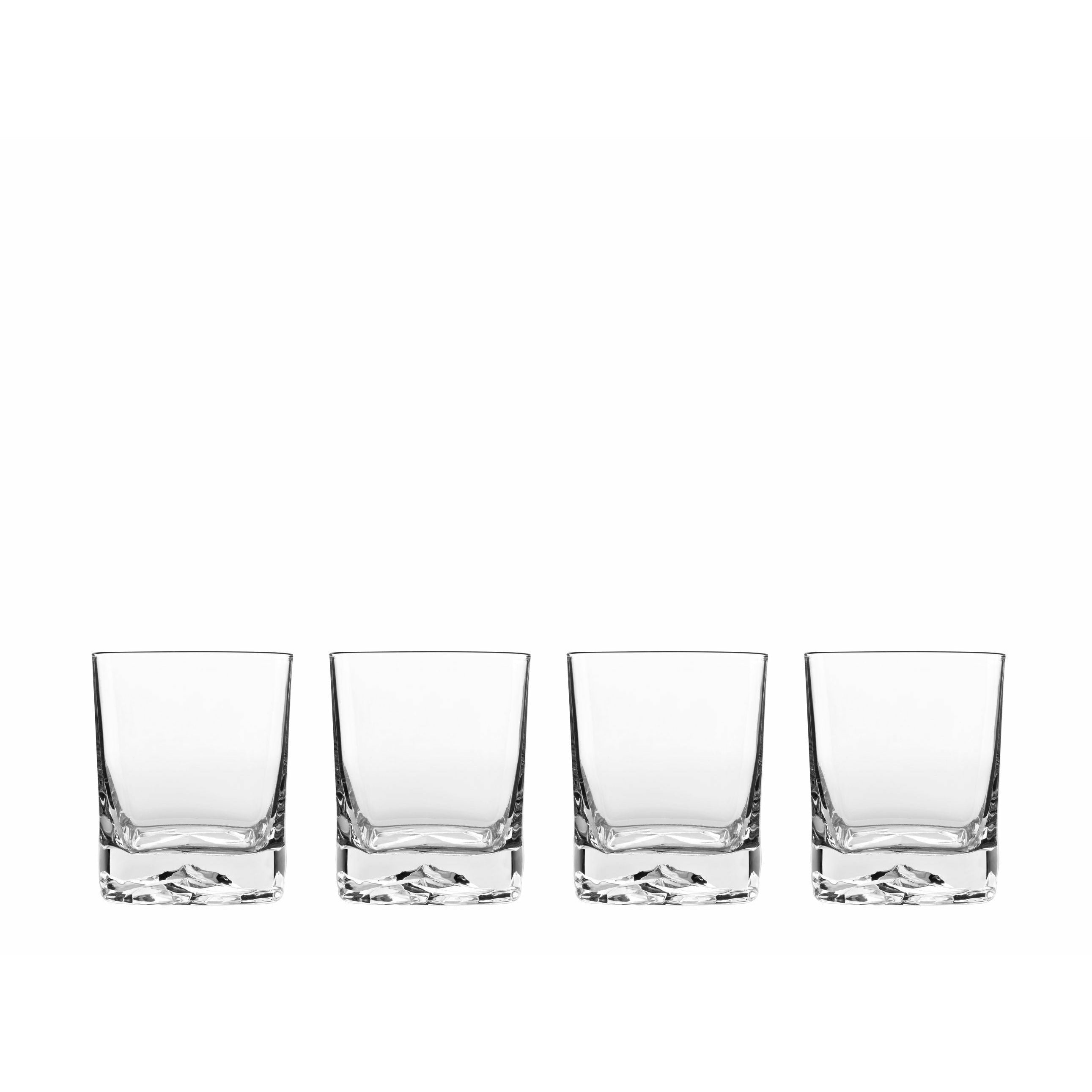 Luigi bormioli strauss rocas vidrio de vidrio de agua/whisky, juego de 4