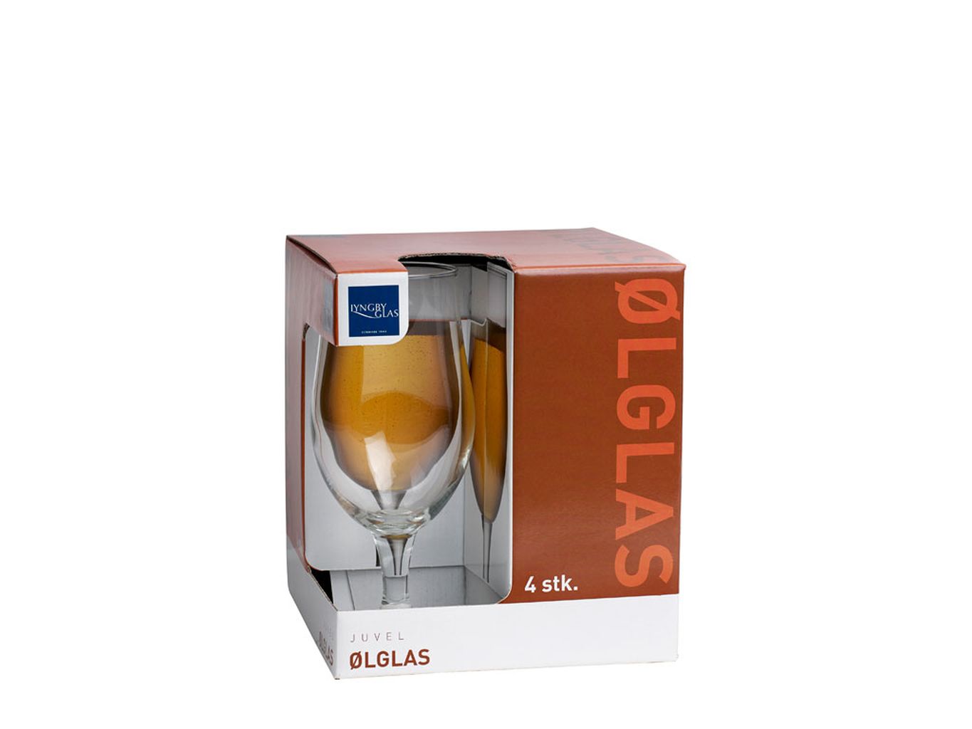 Lyngby Glas Juvel Beer Glass 49 Cl, 4 st.