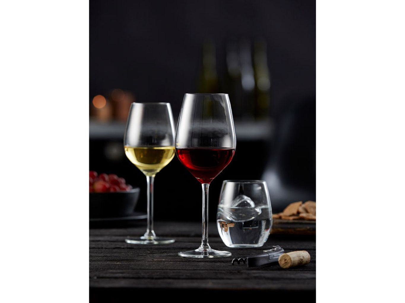 LYNGBY GLAS JUVEL WHITE VIÈRE DE VIN 38 CL, 4 PCS.