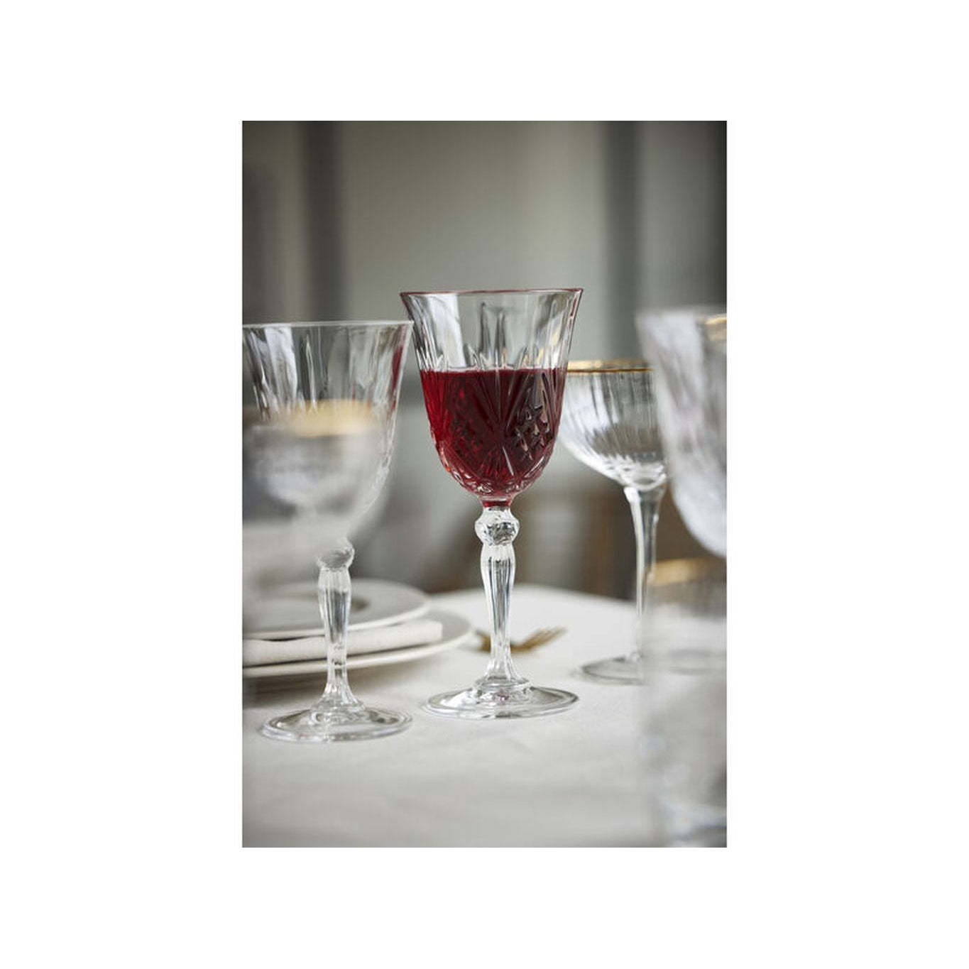 Lyngby Glas Melodia Krystal Verre de vin rouge 27 CL, 4 PCS.