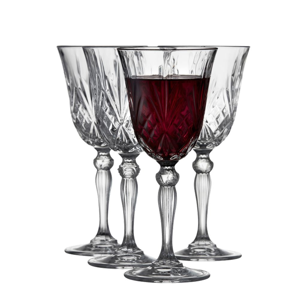 Lyngby Glas Melodia Krystal Verre de vin rouge 27 CL, 4 PCS.