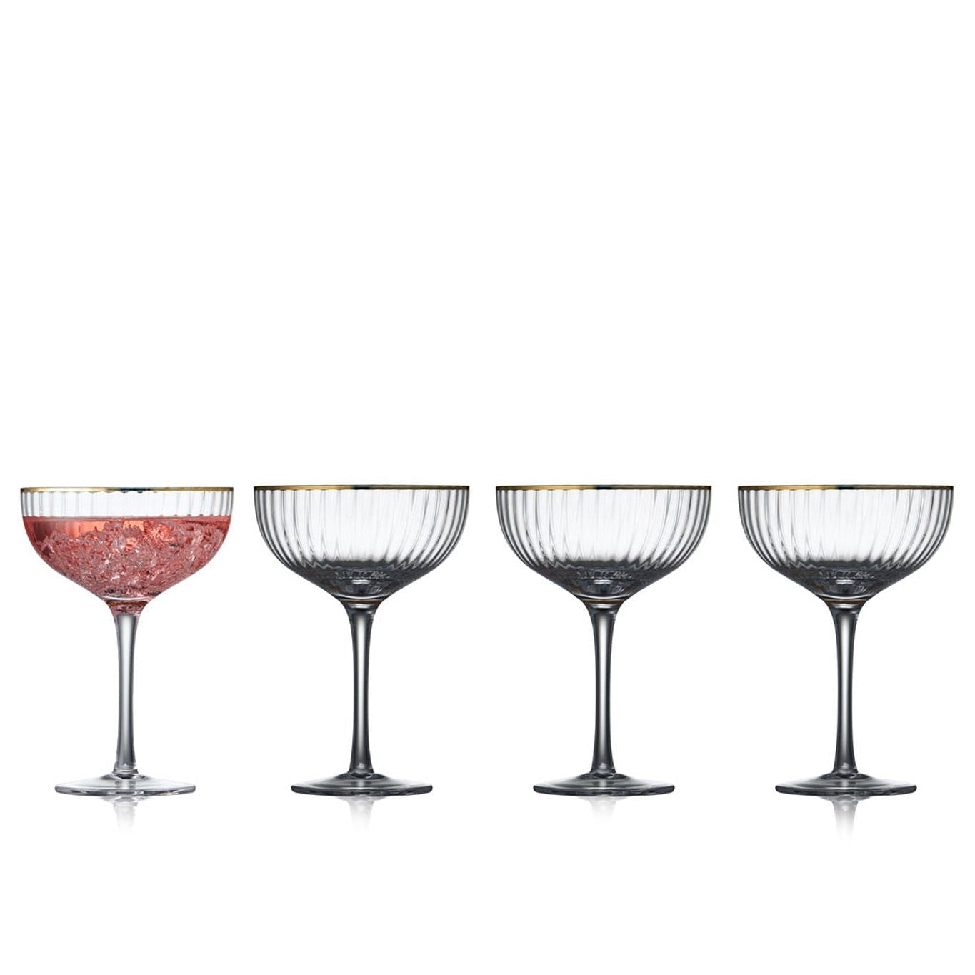 Lyngby Glas Palermo Gold Cocktail Glasses 31,5 Cl, 4 Pcs.