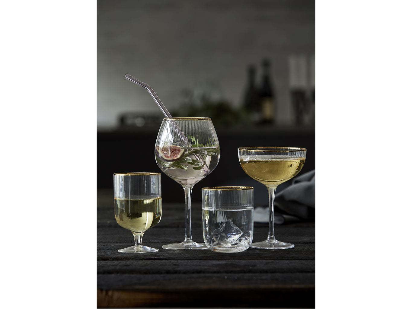 Lyngby Glas Palermo Gold Cocktailgläser 31,5 Cl, 4 Stcs.