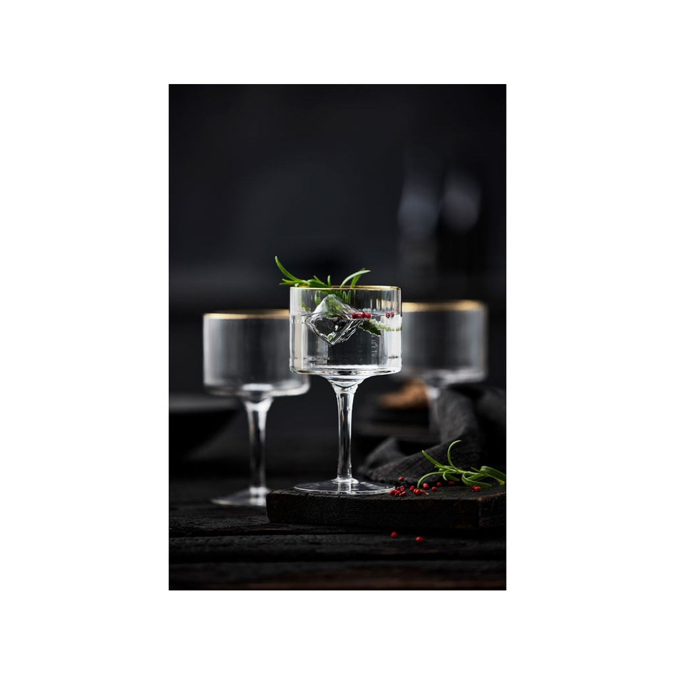 Lyngby Glas Palermo Gold Gin & Tonic Glass 32 Cl, 4 Stcs.