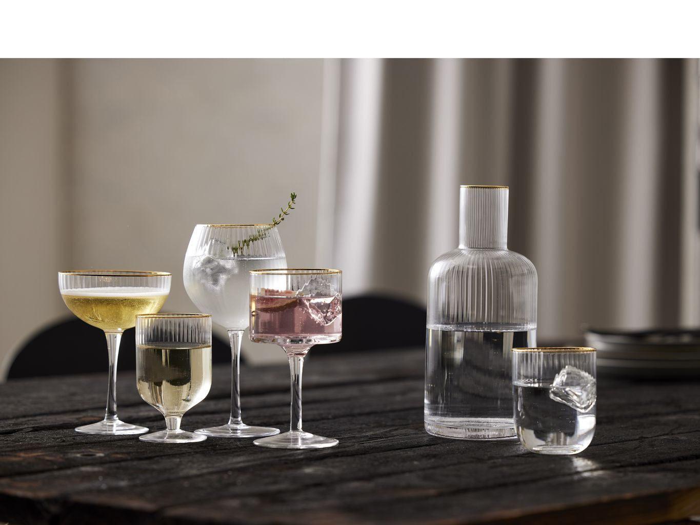 Lyngby Glas Palermo Gold Gin & Tonic Glass 65 Cl, 4 stk.