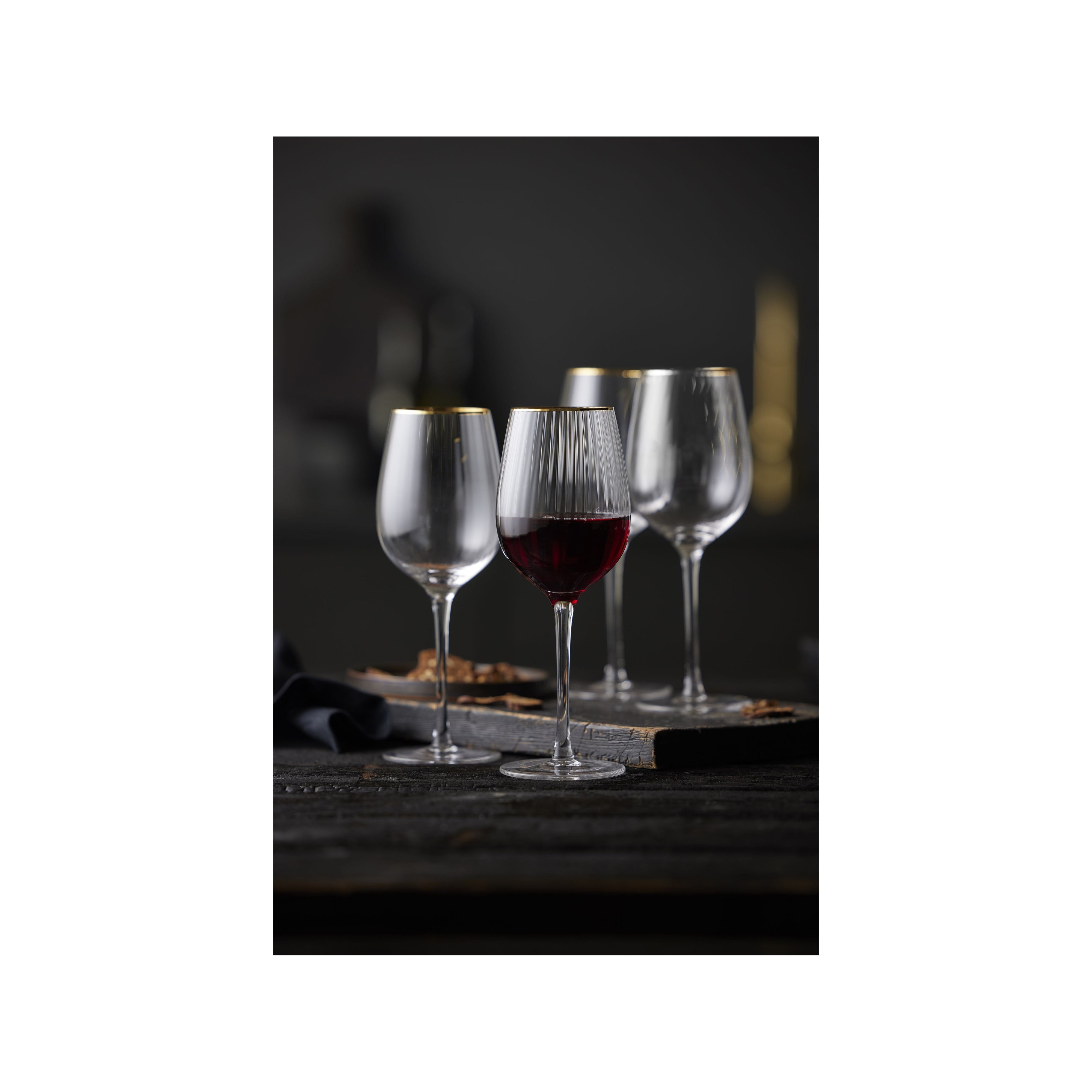Lyngby Glas Palermo Gold Red Wine Verre 40 CL 4 PCS.