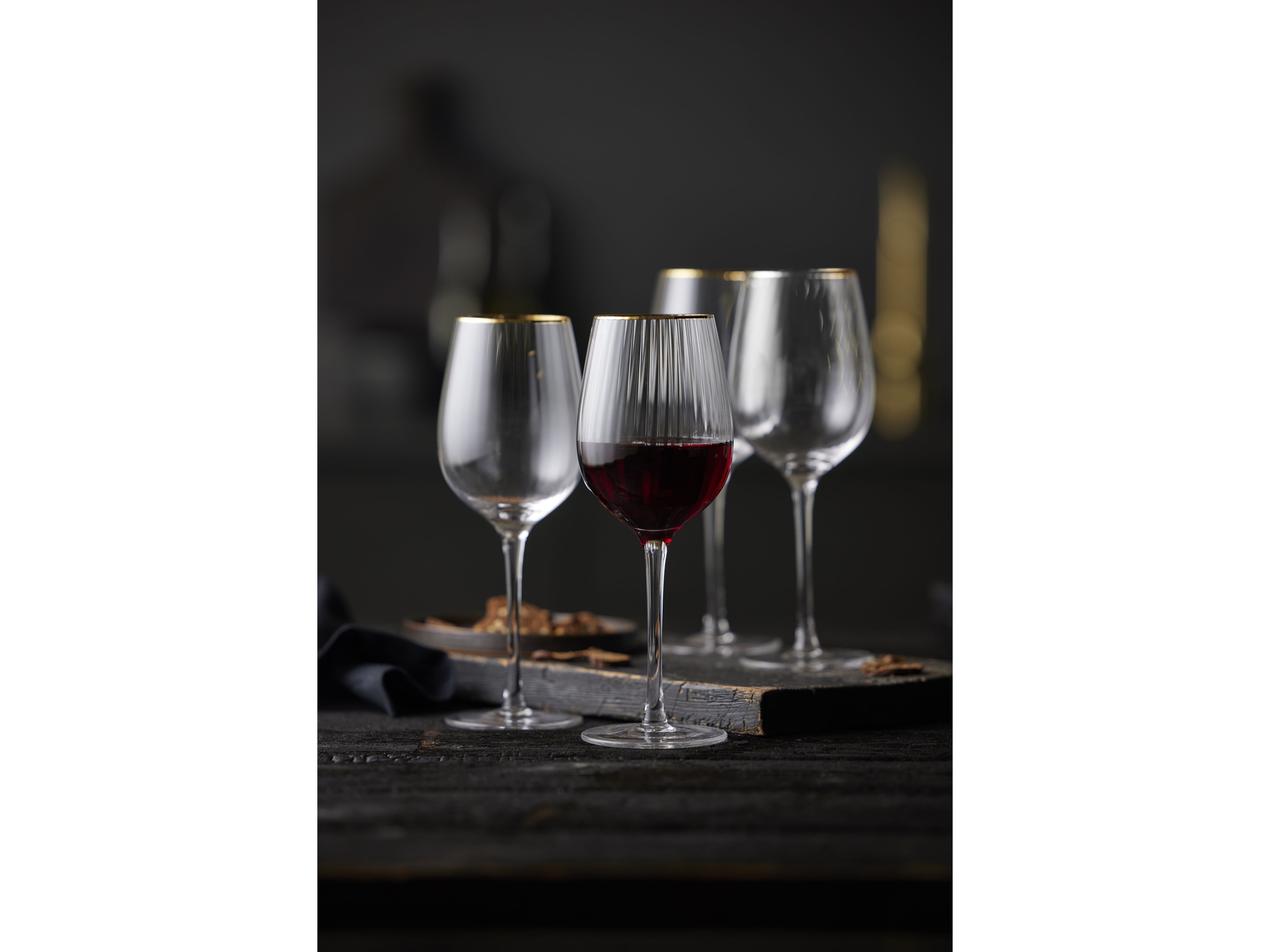 Lyngby Glas Palermo Gold Red Wine Glass 40 Cl 4 st.