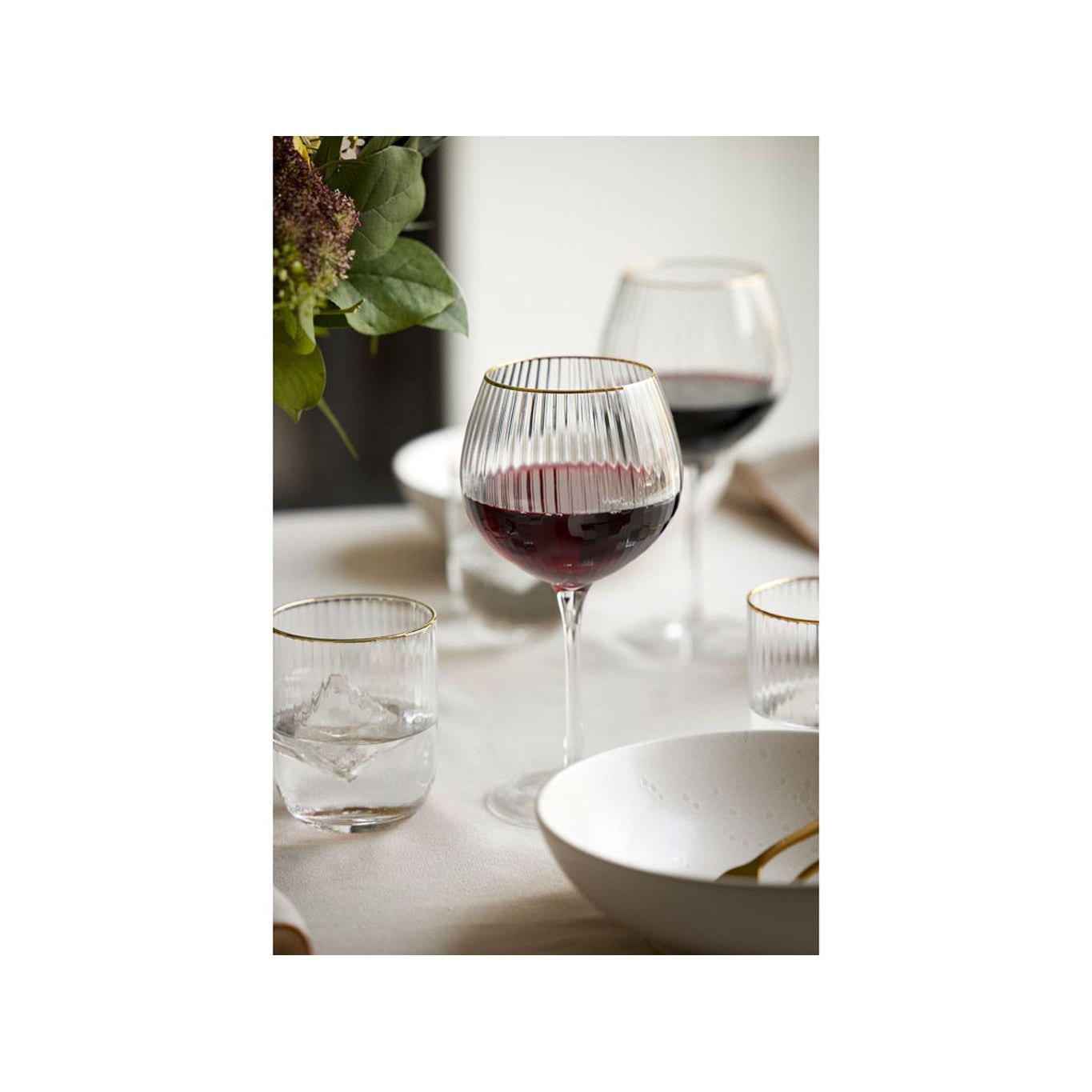 LYNGBY GLAS PALERMO GOLD TUBLUP 35 CL, 4 PCS.