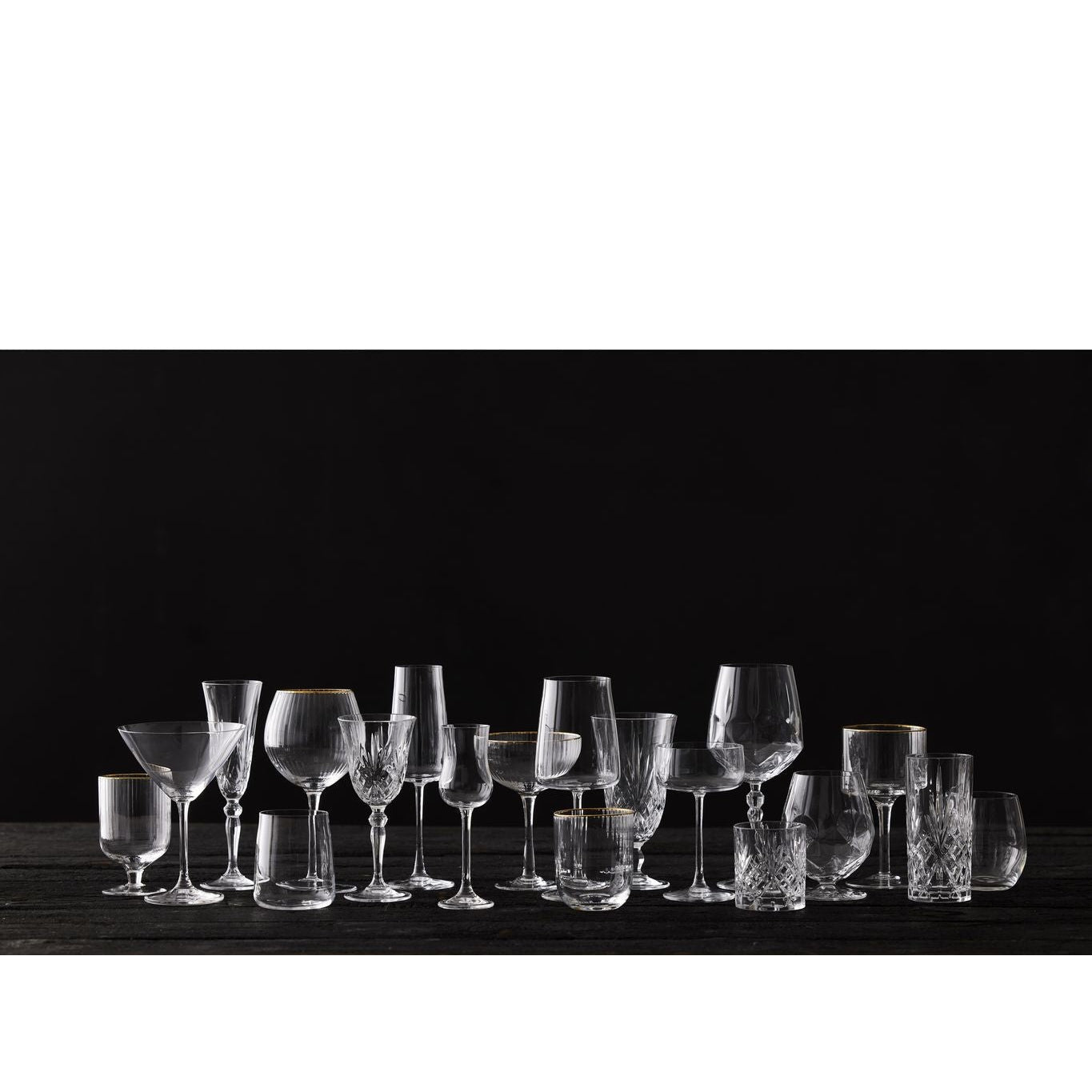 Lyngby Glas Palermo Gold Weinglas 30 Cl, 4 Stcs.