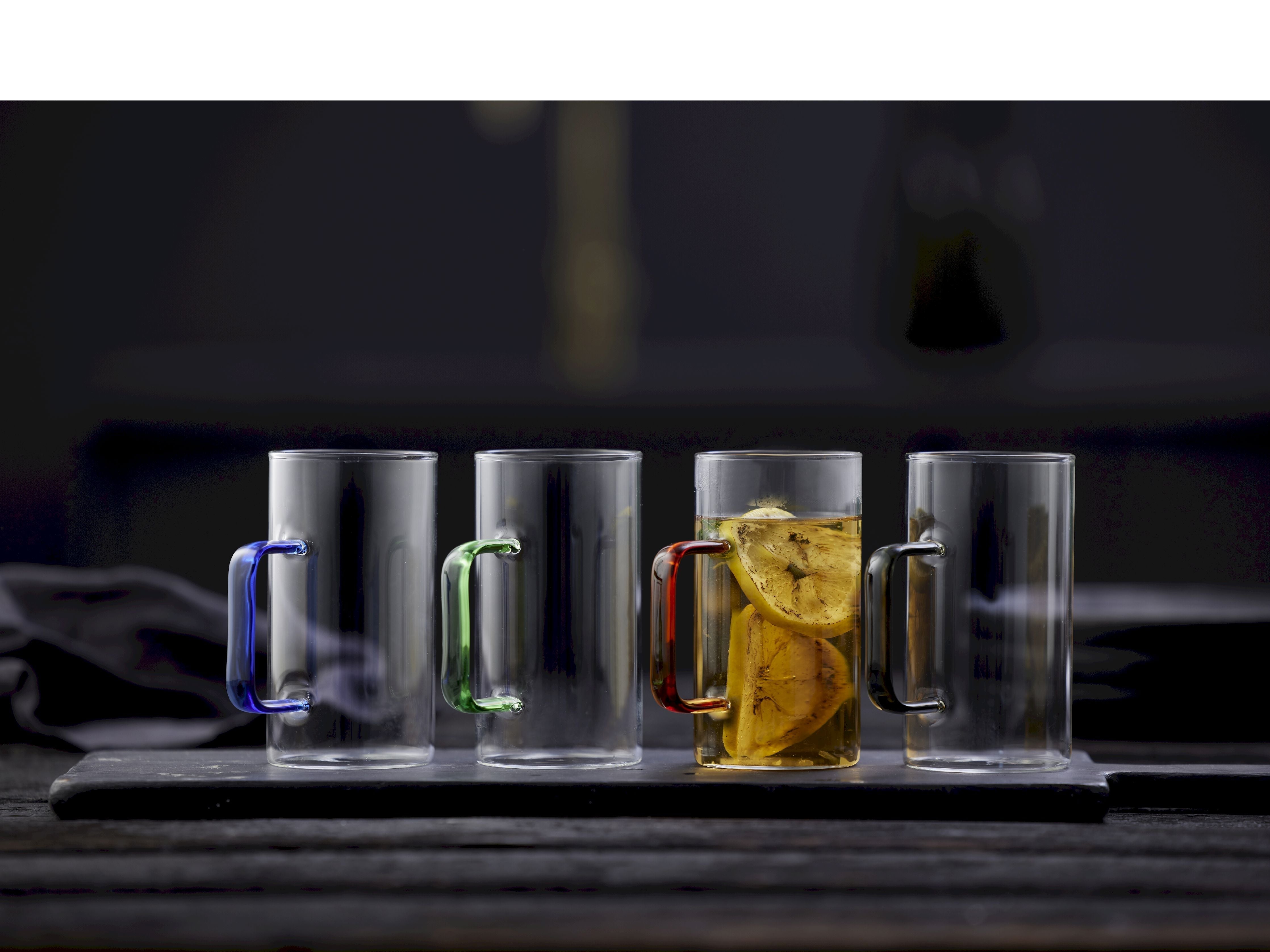LYNGBY GLAS TORINO Glass Mug 350 ml de 4 cul.