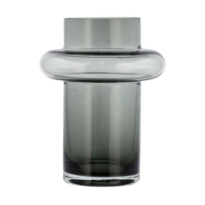Lyngby Glas Tube Vase H: 20 cm, røg
