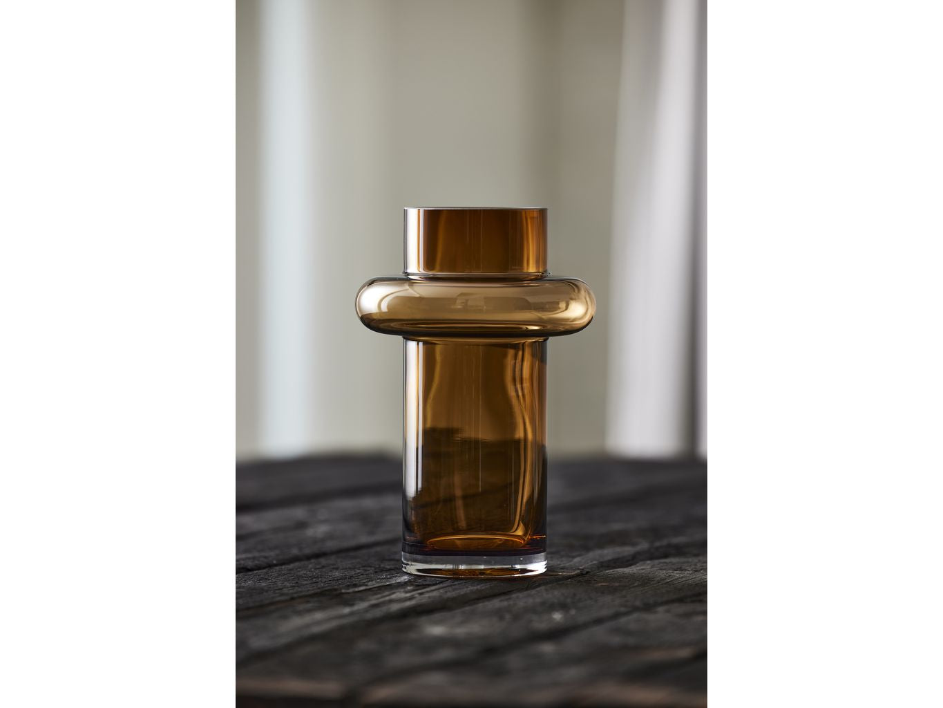 Vase de tube Lyngby Glas H: 25 cm, ambre