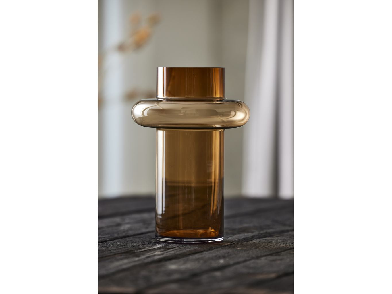 Lyngby Glas Tube Vase H: 30 cm, Amber