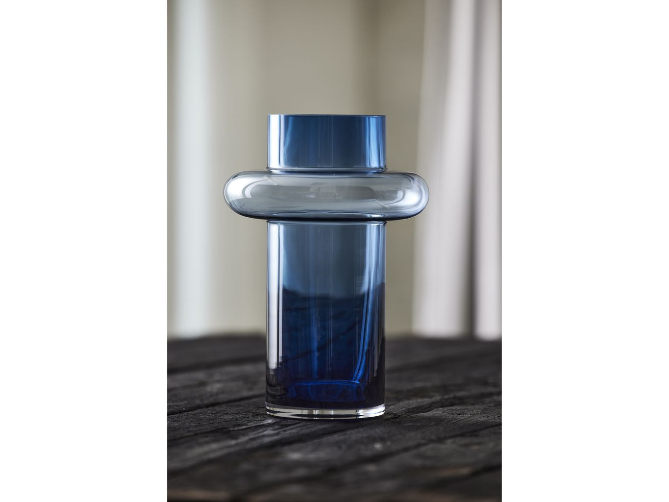 Vase de tube Lyngby Glas H: 30 cm, bleu foncé