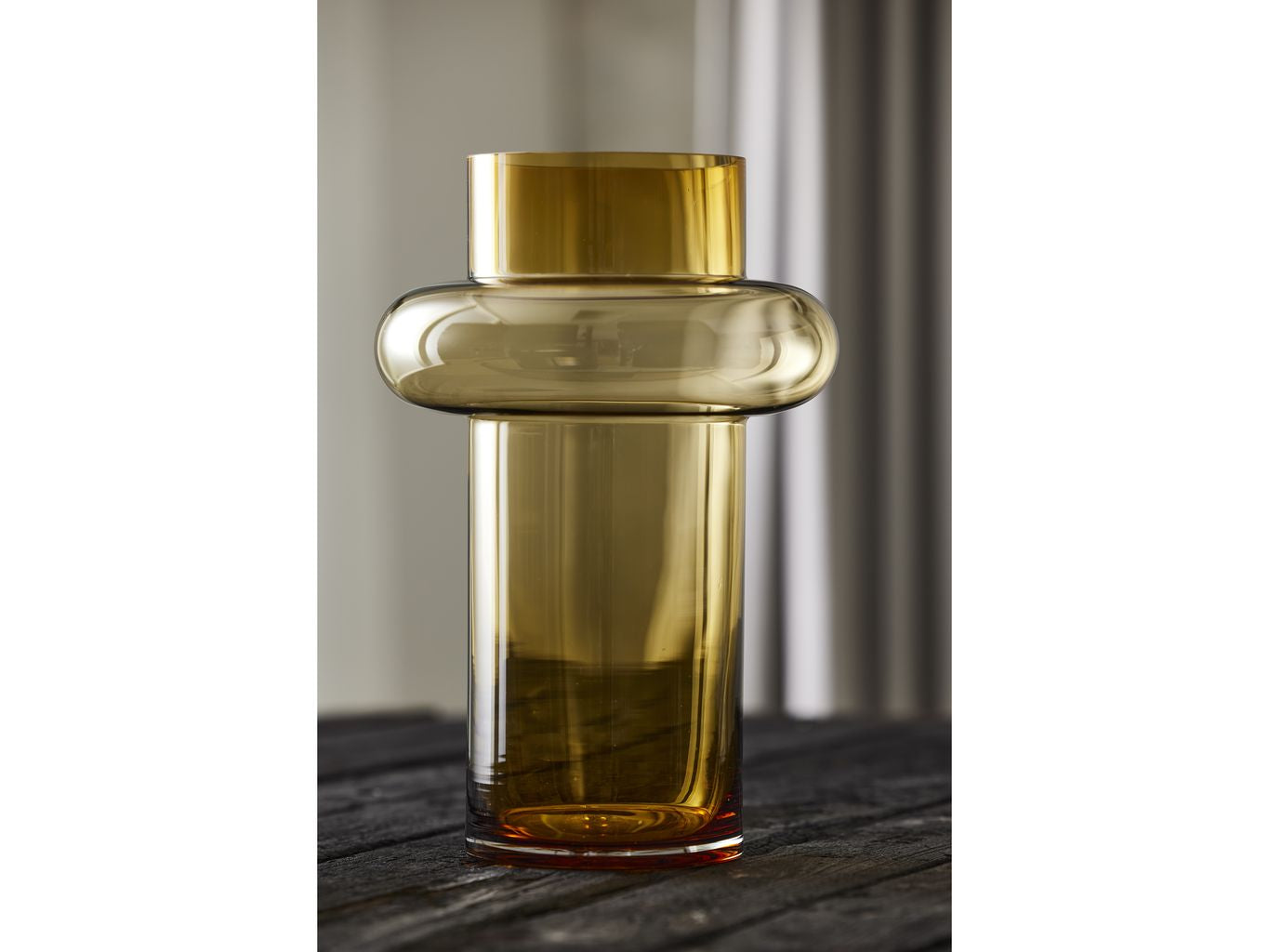 Lyngby Glas Tube Vase H: 40 Cm, Amber