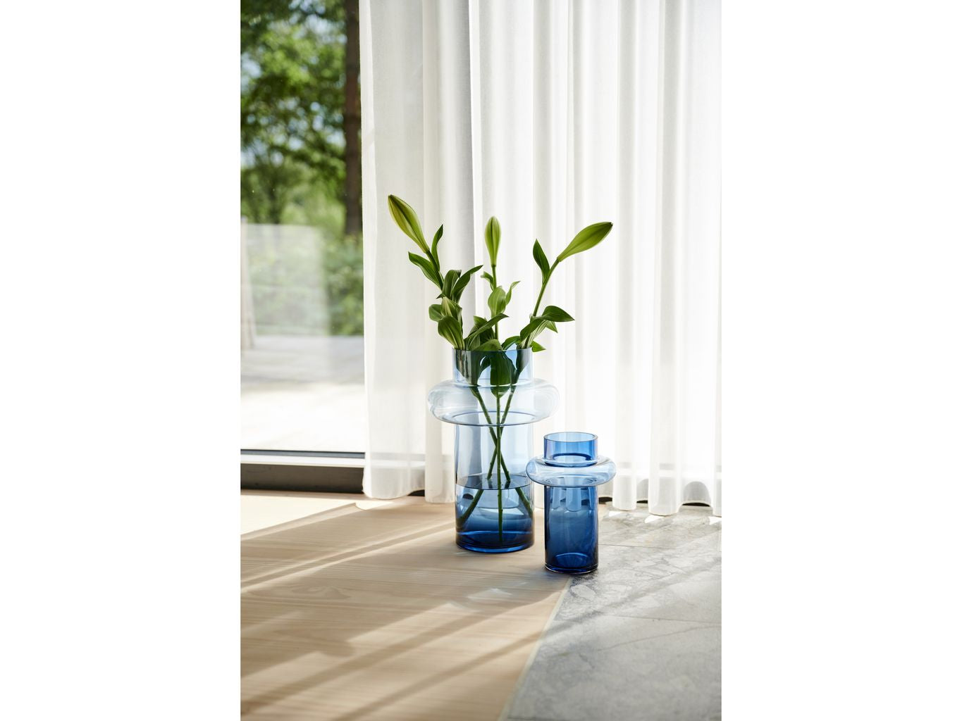 Lyngby Glas Tube Vase H: 40 cm, Amber