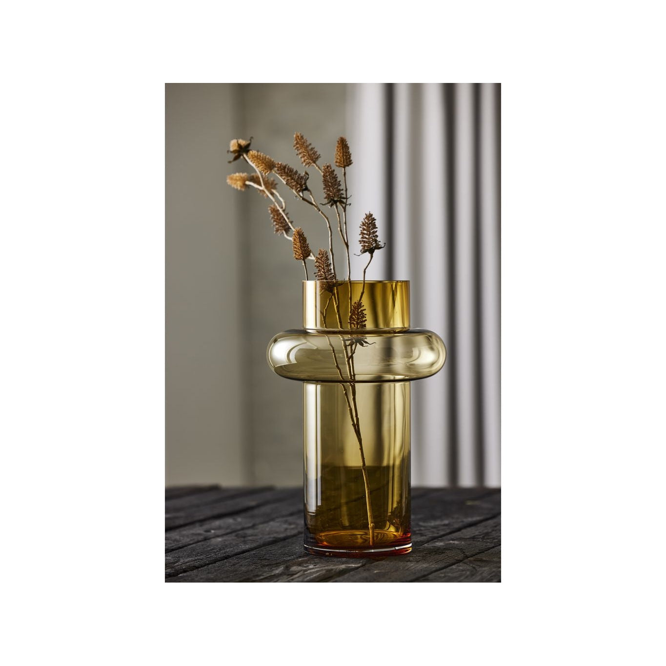 Lyngby Glas Tube Vase H: 40 cm, Bernstein