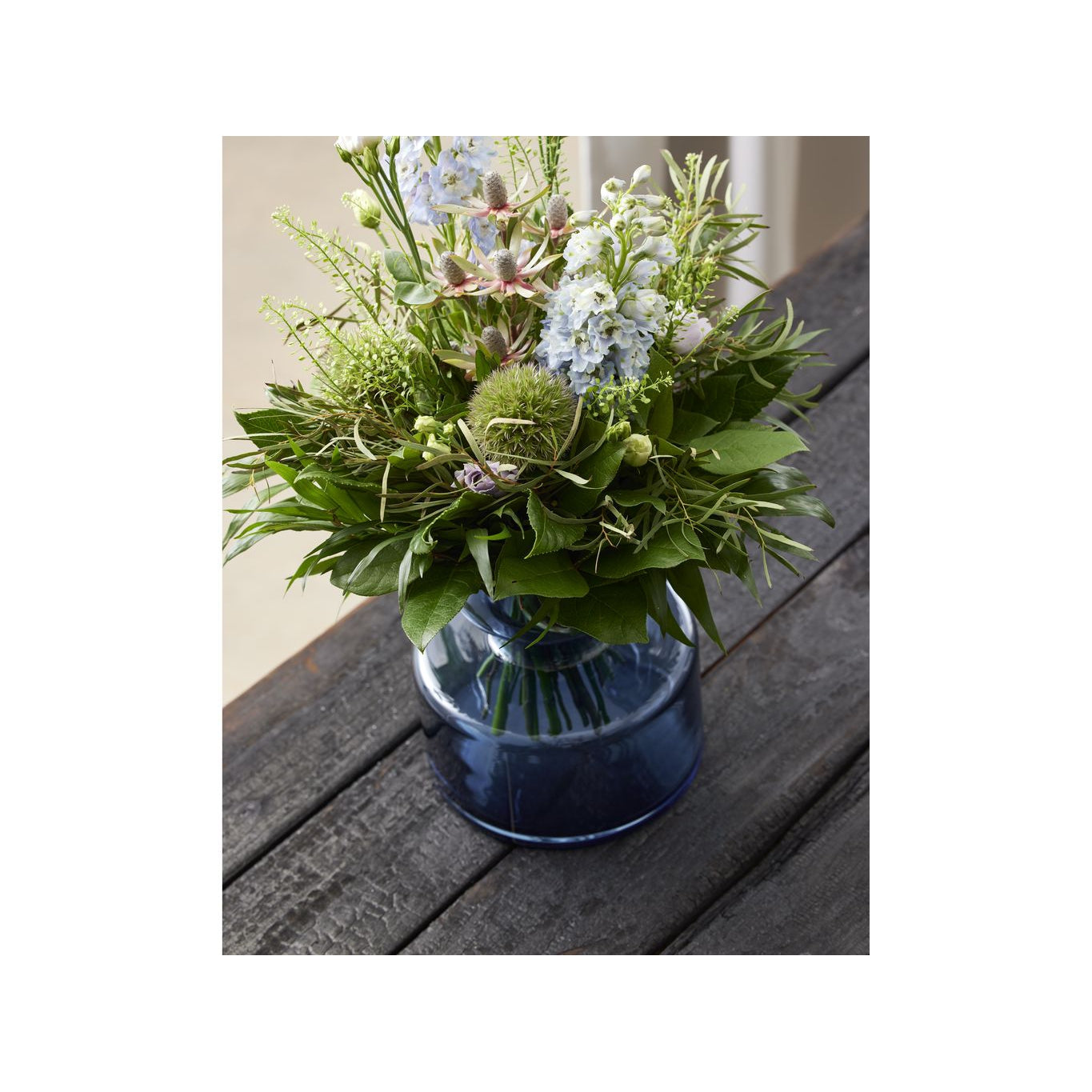 Vase tubulaire Lyngby Glas H: 20 cm, bleu