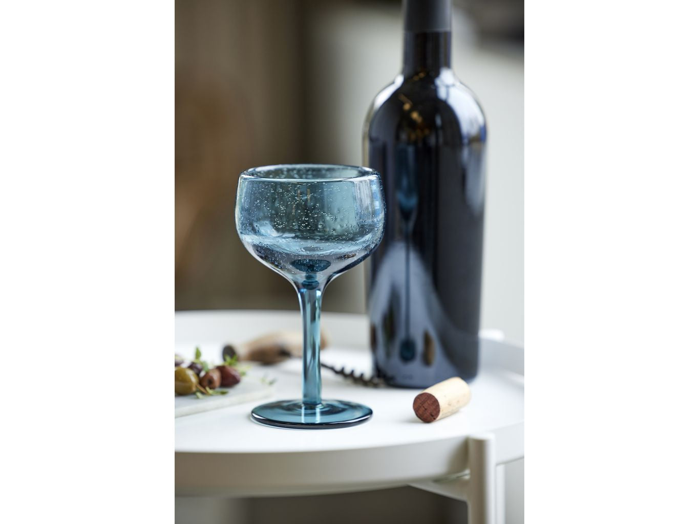 Lyngby Glas Valencia Verre de vin 26 CL, bleu