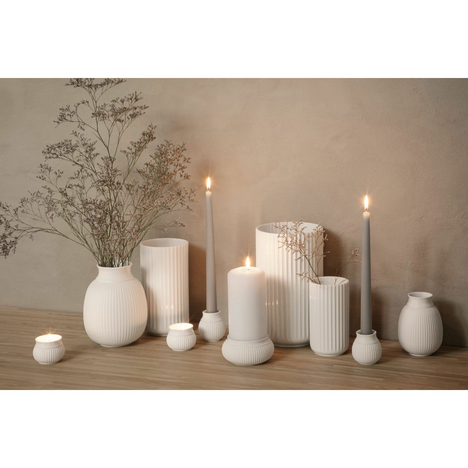 Lyngby Porcelæn Curve Block Candle Holder