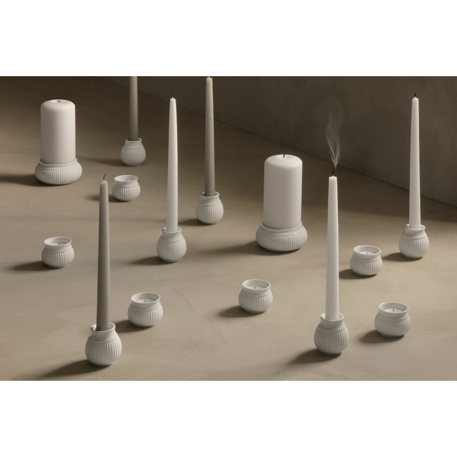 Lyngby Porcelæn Curve Block Candle Holder