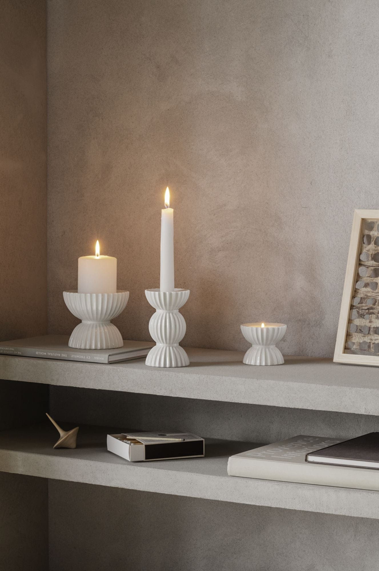 Lyngby Porcelæn Lyngby Tura Tealight Holder Ø8 cm, blanc