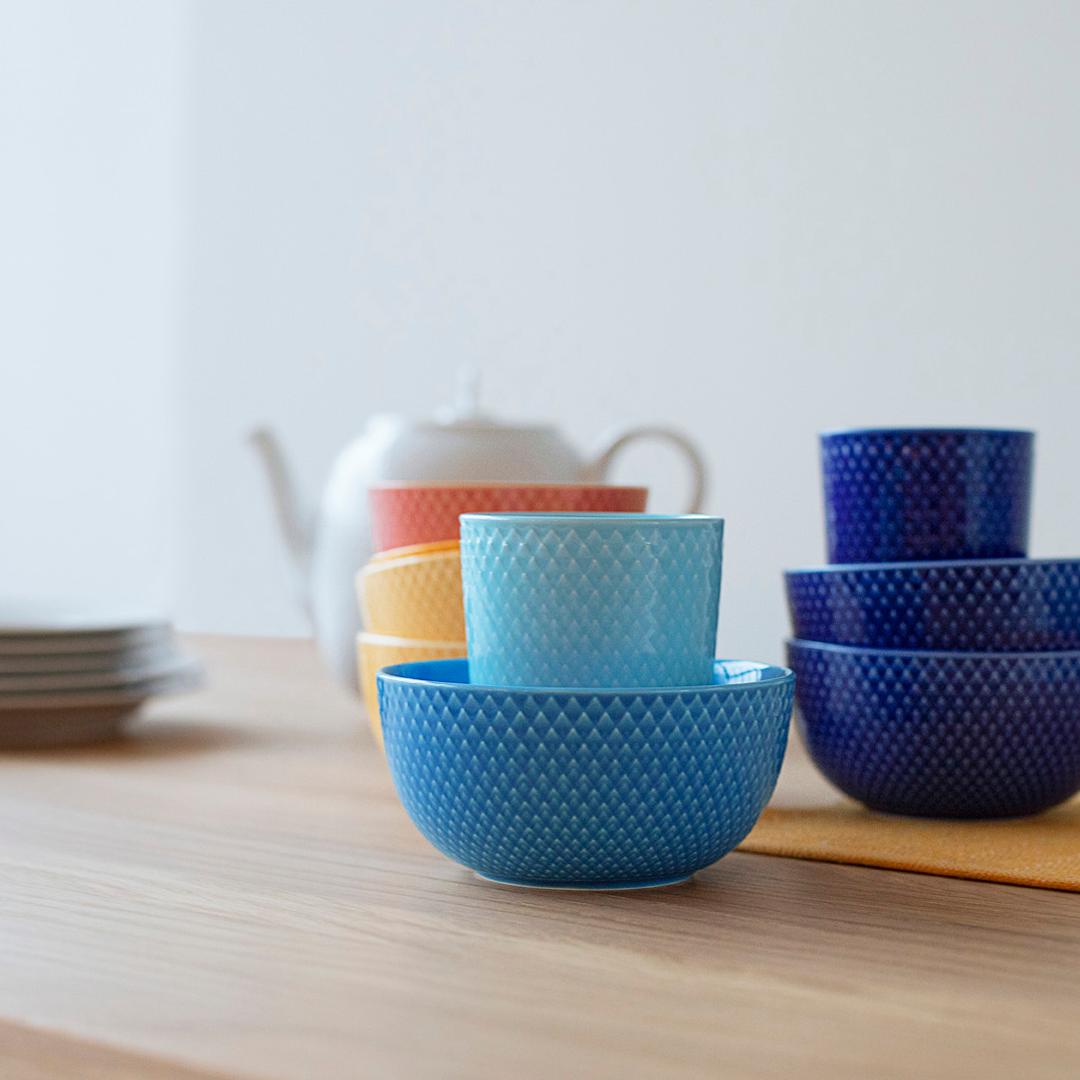 Lyngby Porcelæn Rhombe Color Mug 33 Cl, turquoise