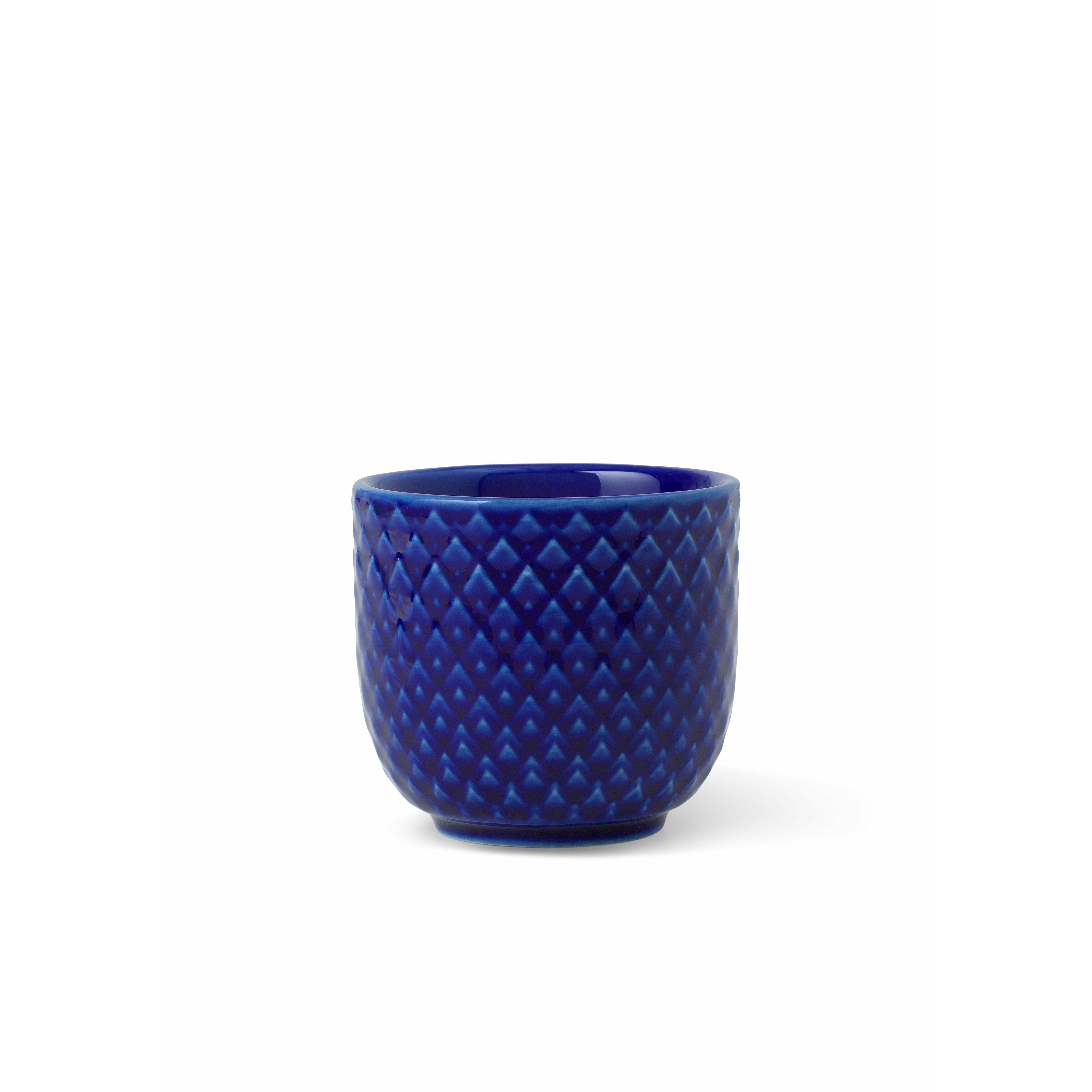 Lyngby Porcelæn Rhombe Color Coquetier ø5 cm, Bleu Foncé