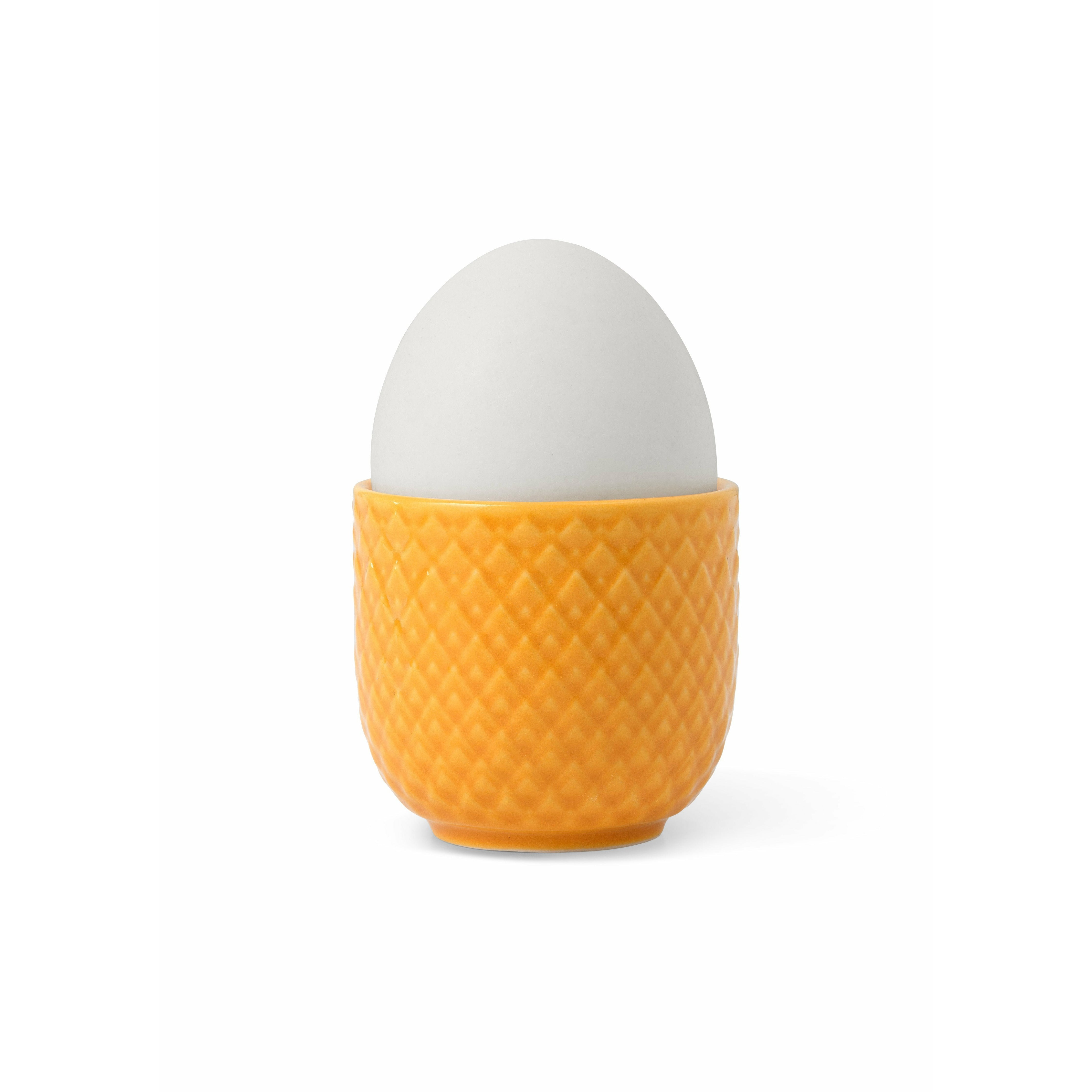 Lyngby Porcelæn Rhombe Color Egg Cup Ø5 cm, amarillo