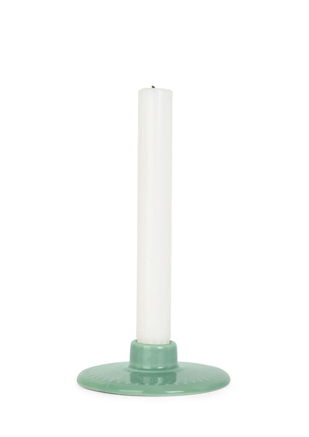 Lyngby Porcelæn Rhombe Candlestick H3 cm, grün