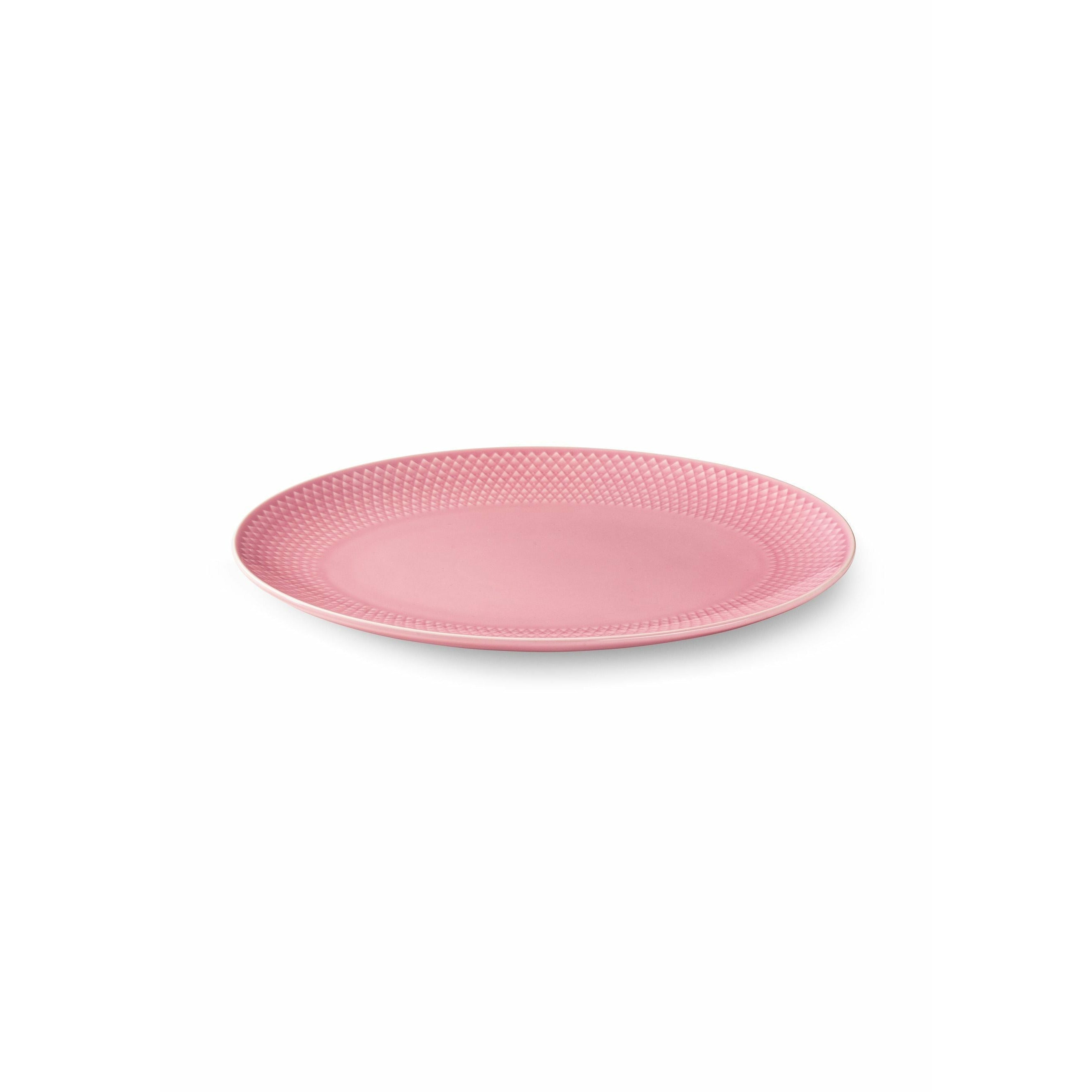 Lyngby Porcelæn Rhombe Color Oval top 28,5x21,5 cm, lyserød