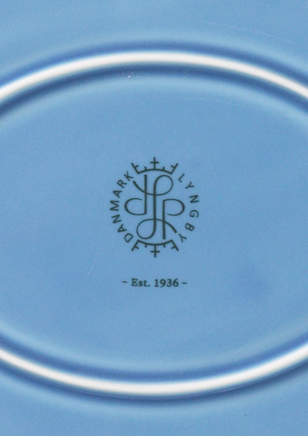 Lyngby Porcelæn Rhombe Farbe Ovaler Servierplatte 28,5x21,5, Blau