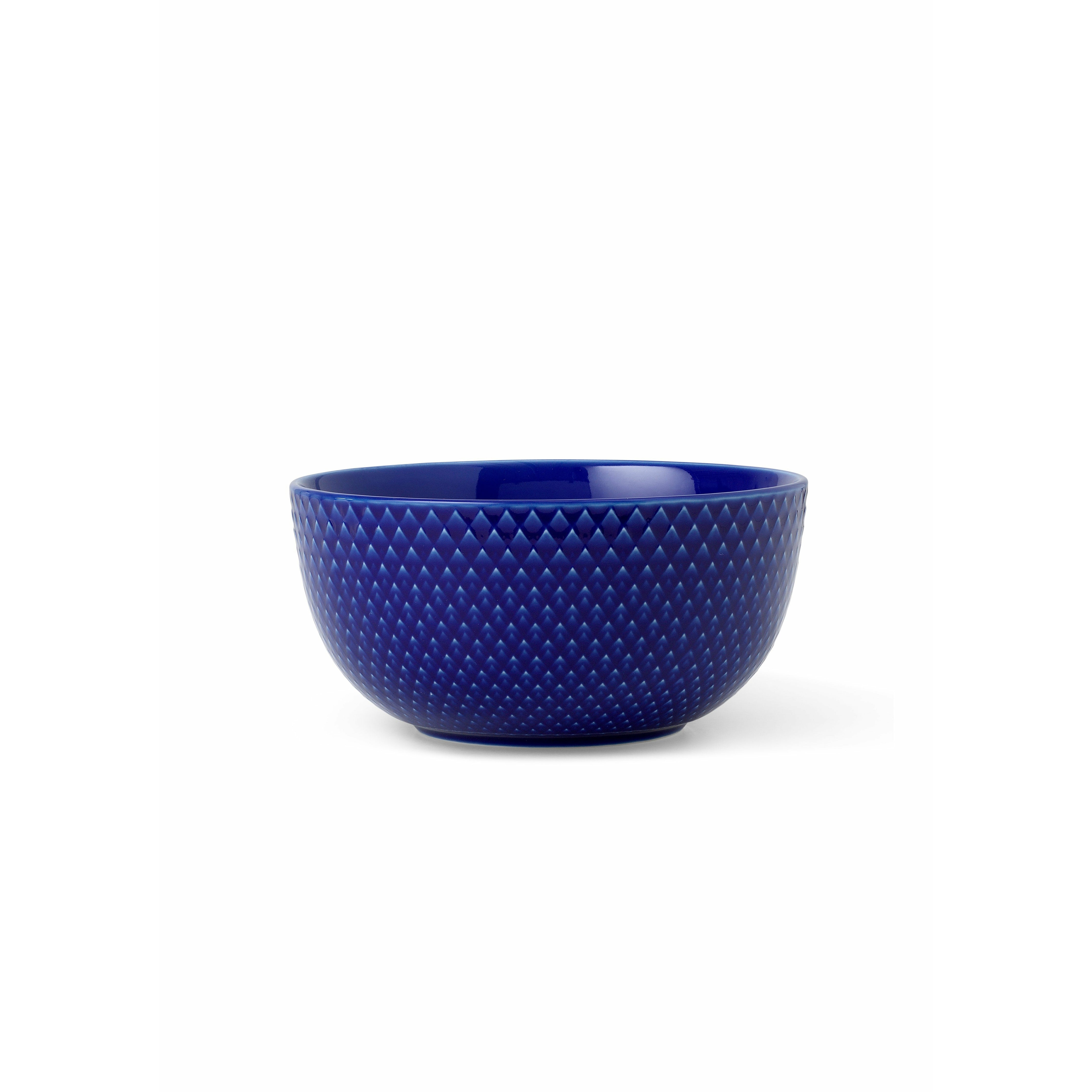 Lyngby Porscelæn Rhombe Color Bowl Ø13, donkerblauw