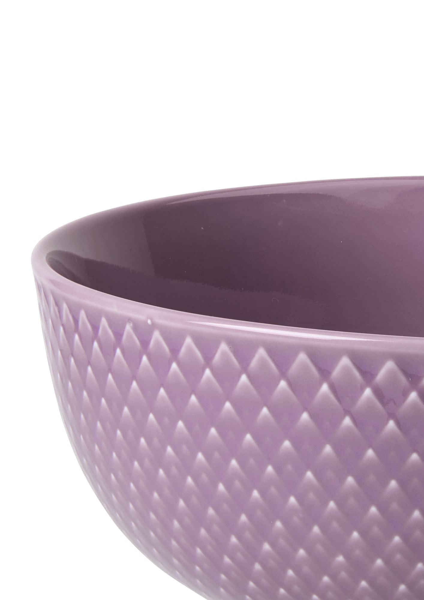 Lyngby Porcelæn Rhombe Color Bowl Ø15,5 cm, lilla