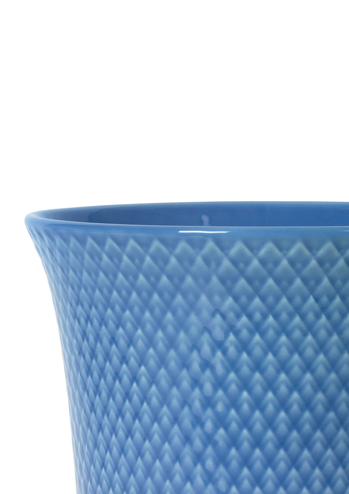Lyngby Porcelæn Rhombe Farbe Vase 20 cm, blau