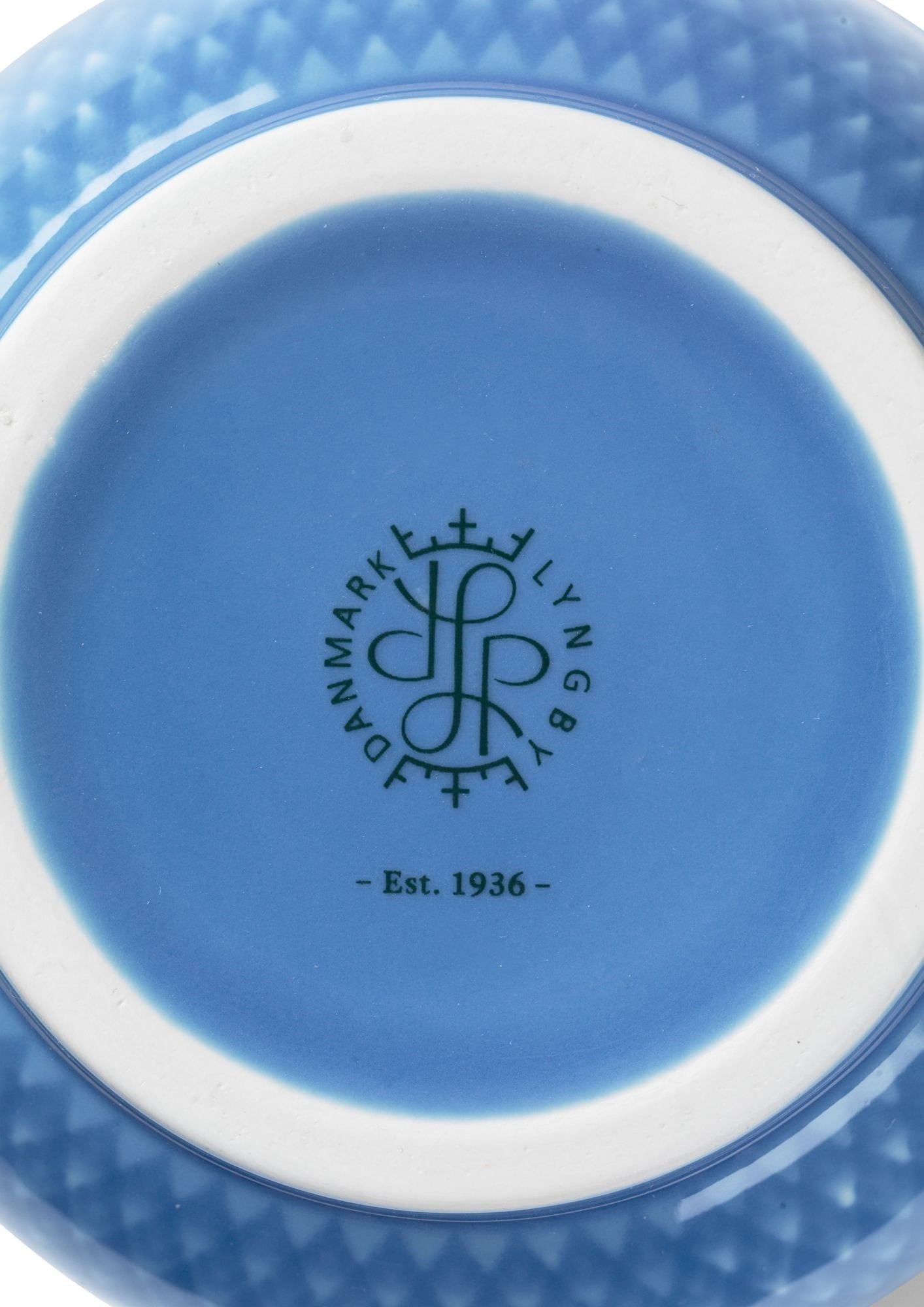 Lyngby Porcelæn Rhombe Farbe Vase 20 cm, blau