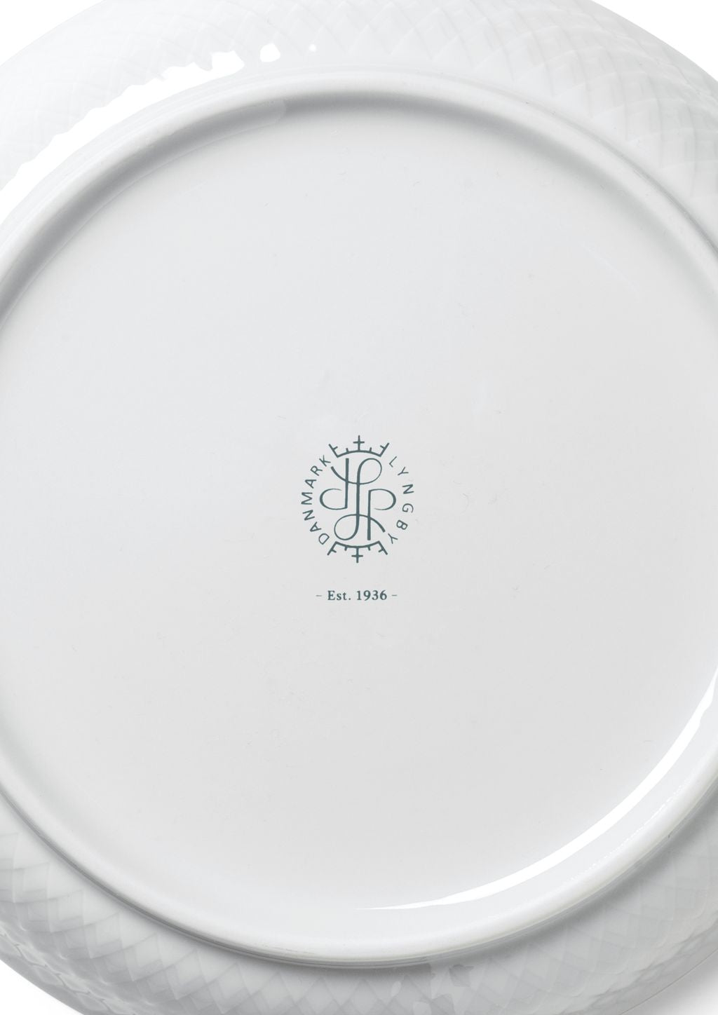 Lyngby Porcelæn Rhombe Placa de postre Ø16 cm, blanco