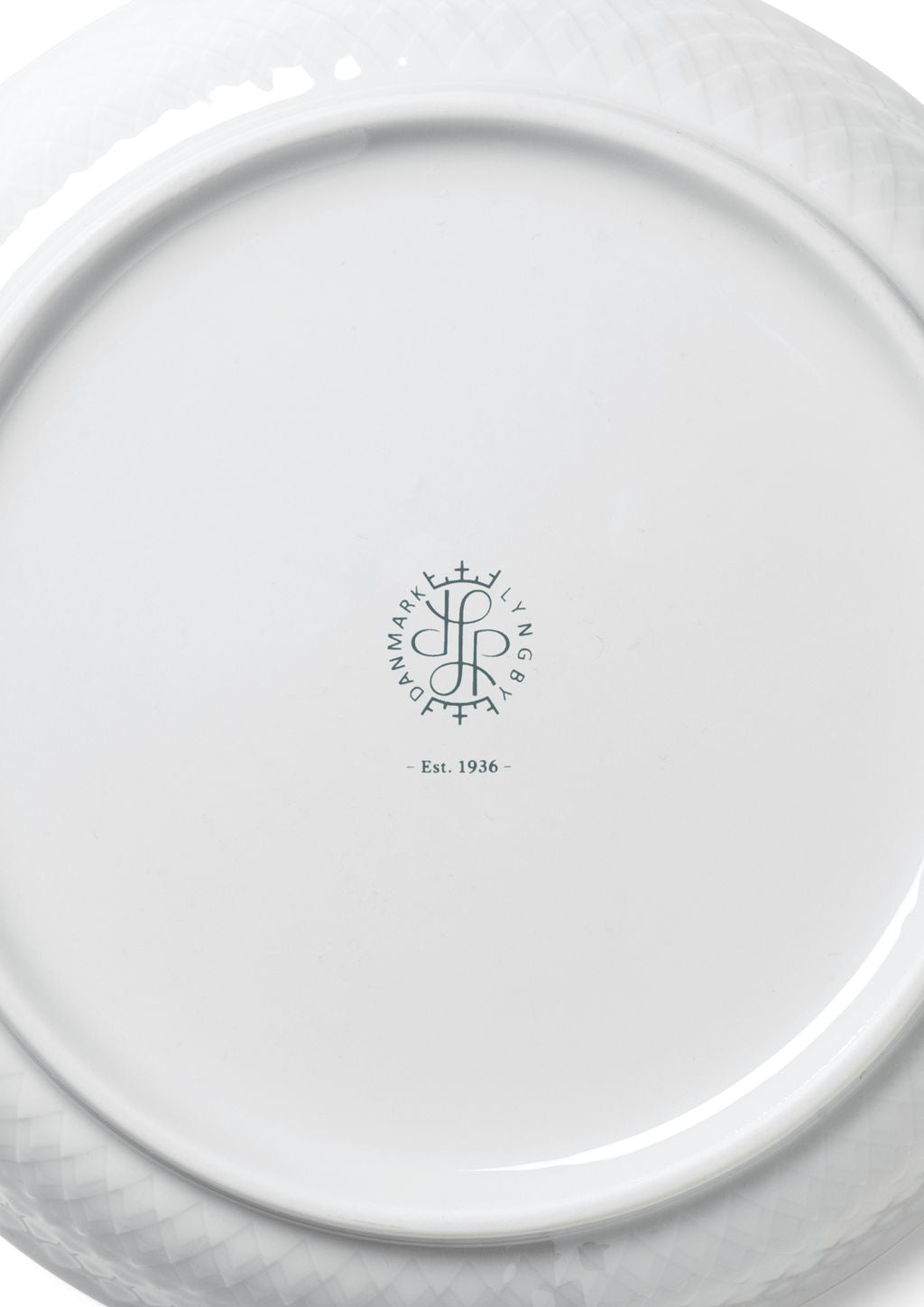 Lyngby Porcelæn Rhombe Dessert Plate ø16 Cm ,White